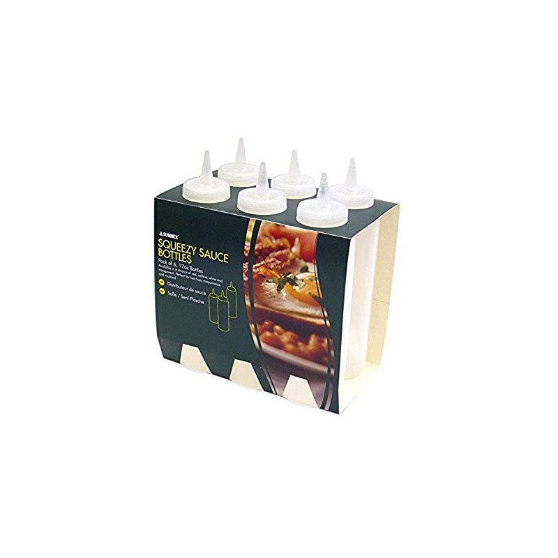 Zodiac M030016C Sauce Bottle Clear 12 oz. (Pack of 6)
