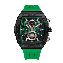 TEARTRACE Men's Watch Analog Waterproof Fashion Date Wrist Watch, Skeleton Tonneau Watch for Men with Chronograph,Ideal for Sports Enthusiasts and Daily Wear - Perfect Gifts for Men