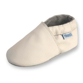 YIHAKIDS Baby Shoes for Boys Girls Infant Toddler Leather Moccasins Soft Sole Baby Slippers Multi-Colors(Size S, 4-4.5 US /0-6 Mo./4.7in,White)