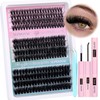 Fluffy Lash Clusters Kit 40D+60D+80D Volume Cluster Eyelash Extensions Kit