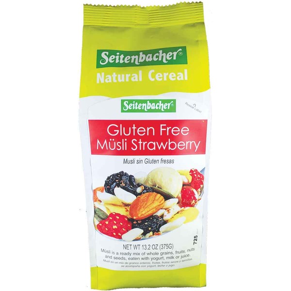 Seitenbacher Gluten Free Muesli Strawberry Natural Cereal, 13.2 Ounce
