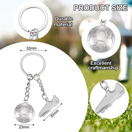 KOQAIIZ Pack of 2 football keyrings, multicoloured