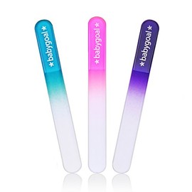 Newborn Baby Nail File 3 Pack with a Pouch, Genuine Czech Float Glass, Perfect Baby Shower Gift for Newborns, Toddlers, Infant, Babies & Young Children by Babygoal 3NF01