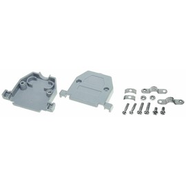 Sub-D 25 Pin Sub D cover casing, grey plastic