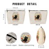EVER-GOING TUNE Cat Flower Field Makeup Bag, Cute Animal Stuff,