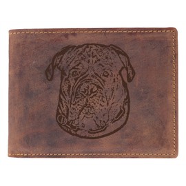Greenburry Leather Wallet with Dog Motif Carne Corso, Dog Themed, Vintage