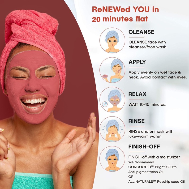 AATMANA Red Moroccan Clay Face Pack | Skin Firming |