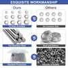 M5-0.8 Hex Nuts,100 Pcs 304 Stainless Steel Metric Nuts,Coarse Thread