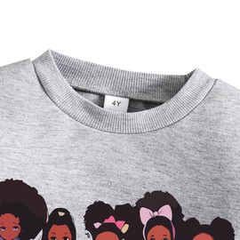 Nivne Tco Toddler Girl Clothes - Cartoon Graphic Print Sweatshirt & Sweatpants Set - Little Girl 2 Piece Outfits Size 3T