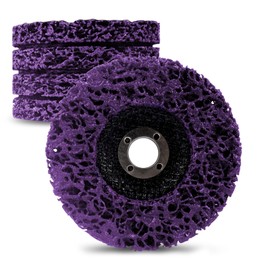 LSTOPGO Pack of 5 CSD Disc, Diameter 125 mm, Bore Diameter 22 mm, Cleaning Disc Set for Angle Grinder, for Rust Removal, Welds Remove Paint, Rust and Oxidation (Purple, 5 Pieces)
