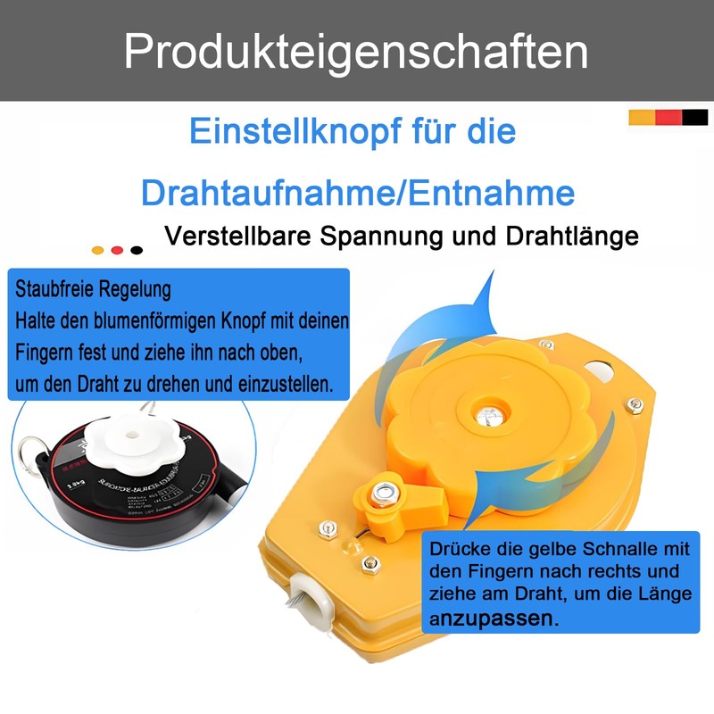 Spring Pull Retractable Tool Holder Hanging Device 1.5-3 kg Hanging