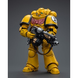 Pipigirl JoyToy Warhammer 40K Space Marine Genuine License 1/18 Soldier, 4inch Models Space Marines Action Figures Kits (Imperial Fists Intercessors)