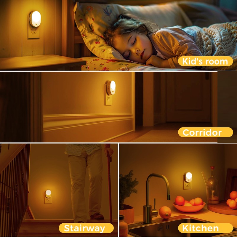 L LOHAS LED Motion Sensor Night Light,[2-Pack] Night Lights Plug