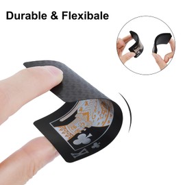 2 Decks Playing Cards Plastic PET Novelty Foil Waterproof Poker Cards Deck of Cards for Family Game Party 2 Pack