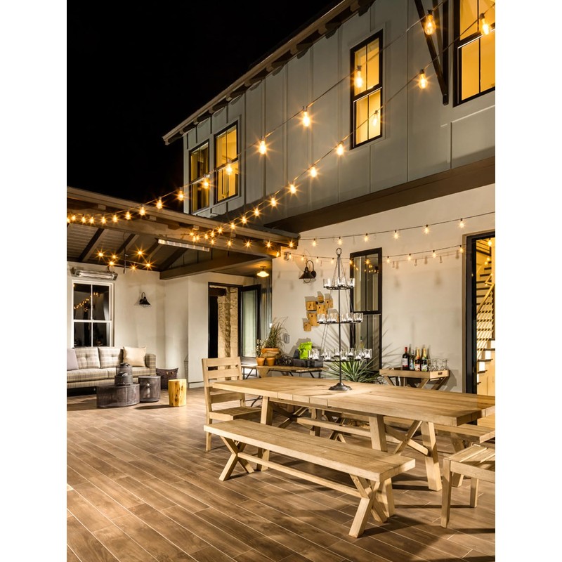 Larkvue 75FT(3x25FT) Outdoor String Lights, Patio Lights with 30+3 LED
