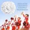 Hooshing 2PCS White Cheerleading Pom Poms with Baton Handle Cheer