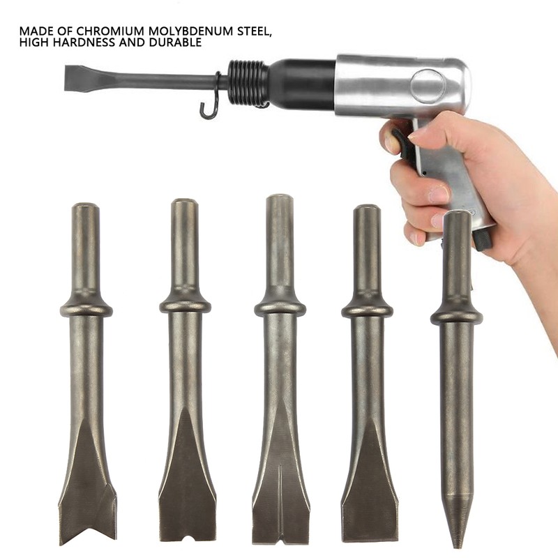 5pcs Air Hammer Chisel Set Pneumatic Hammer Bit Set for