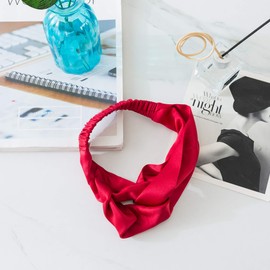 ZIMASILK 100% Mulberry Silk Headband Elastic Twisted Head Hair Wrap Accessory Turban For Women(Burgundy)