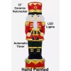 na Mr. Christmas 12in LED Lighted Ceramic Nutcracker Figure Hand