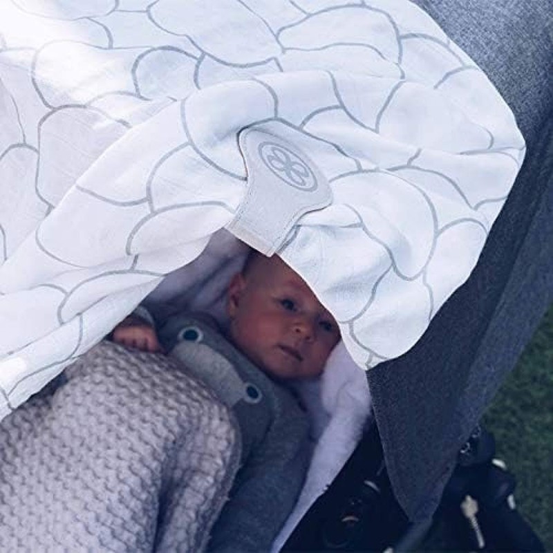 2 STK Cloby Swaddle Magnet Clips Leather 2 farbig Rear