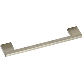 Technik Team MG.247192.20 Eudore LA Furniture Handle 192 mm Width 216 mm Square Drawer Handle Brushed Stainless Steel Silver