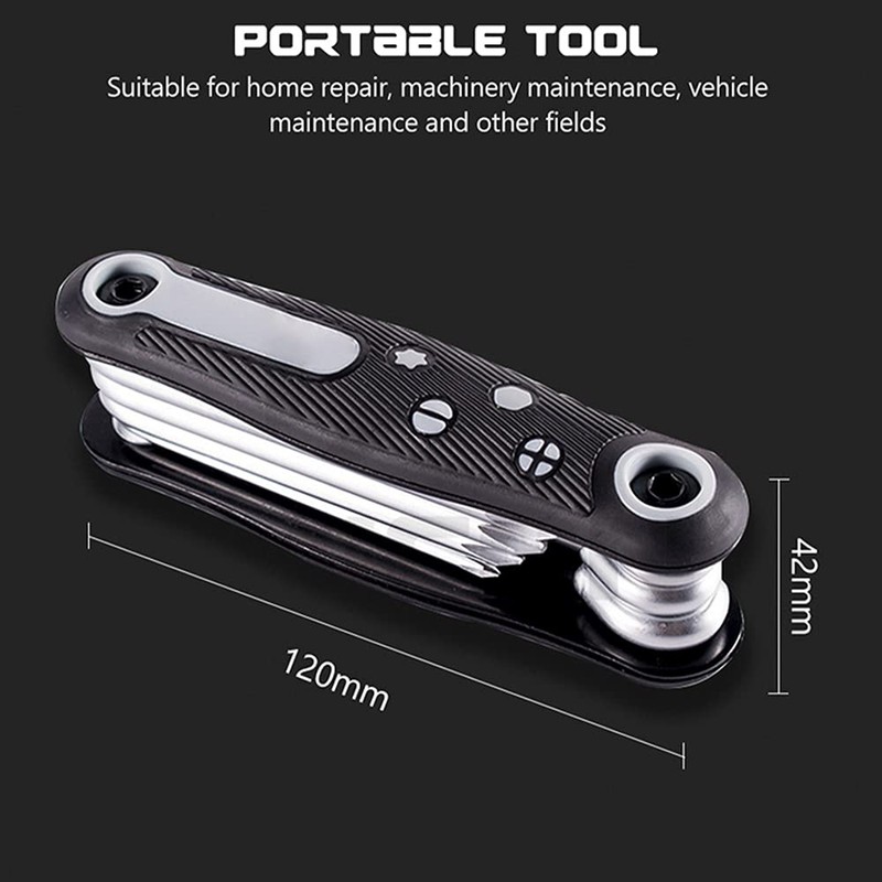 BOROCO 8 in 1 Multifunction Folding Screwdriver Set Portable Phillips