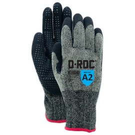 MAGID Heat Resistant Cut Level A2 Work Gloves, 12 PR, Nitrile Palm-Dotted Coating (Nitrix), Size 10/XL, 13-Gauge para-Aramid (Kevlar) Shell (GPD249)