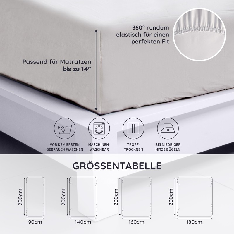 Bed Sheet Grey | Bed Sheet 90 x 190 cm