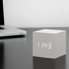 Gingko Cube LED Click Clock Alarm Clock with Sound Activation