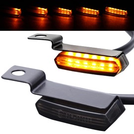 Universal Motorcycle LED Indicator, E Approved Mini Flowing Indicator Light Brake Clutch Lever Indicator for Cafe Racer Street Bike Dirt Bike Cruiser ATV