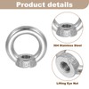 sourcing map M8 Lifting Eye Nut, 304 Stainless Steel Ring