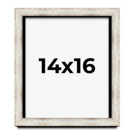 14x16 Shadow Box Brushed Rustic Silver Display Frame | 1.5 Inch Deep | 1.25 Moulding Width | Includes Shatter Resistant Acrylic Plexiglass, Foamboard Backing, and Hanging Hardware
