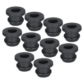 QUARKZMAN 30pcs Snap Rubber Grommet Connector Mounting Diameter 8.5mm ID 6mm Seal Anti Scratch for Electrical Box Cable Tube Black