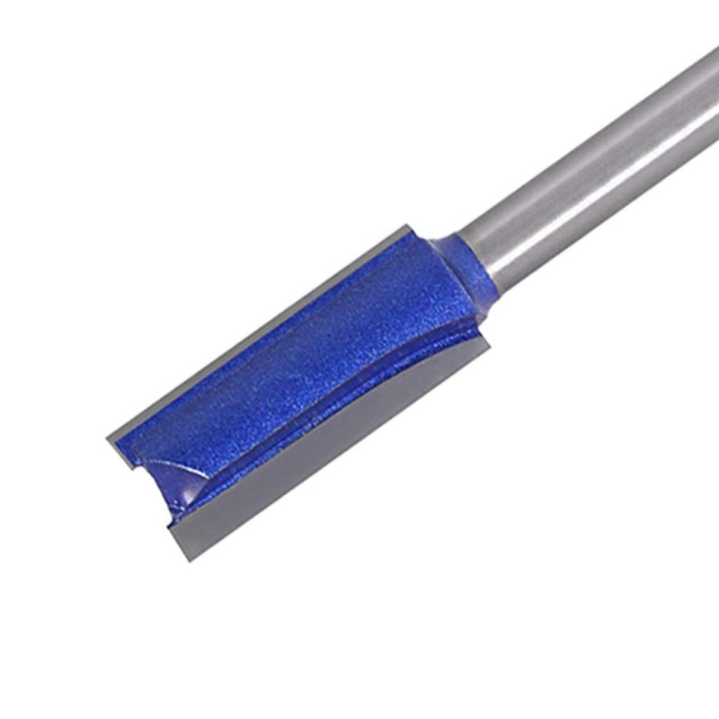 Wolfride 4pcs Straight Cut Router Bits 1/4-Inch Shank Double Flute