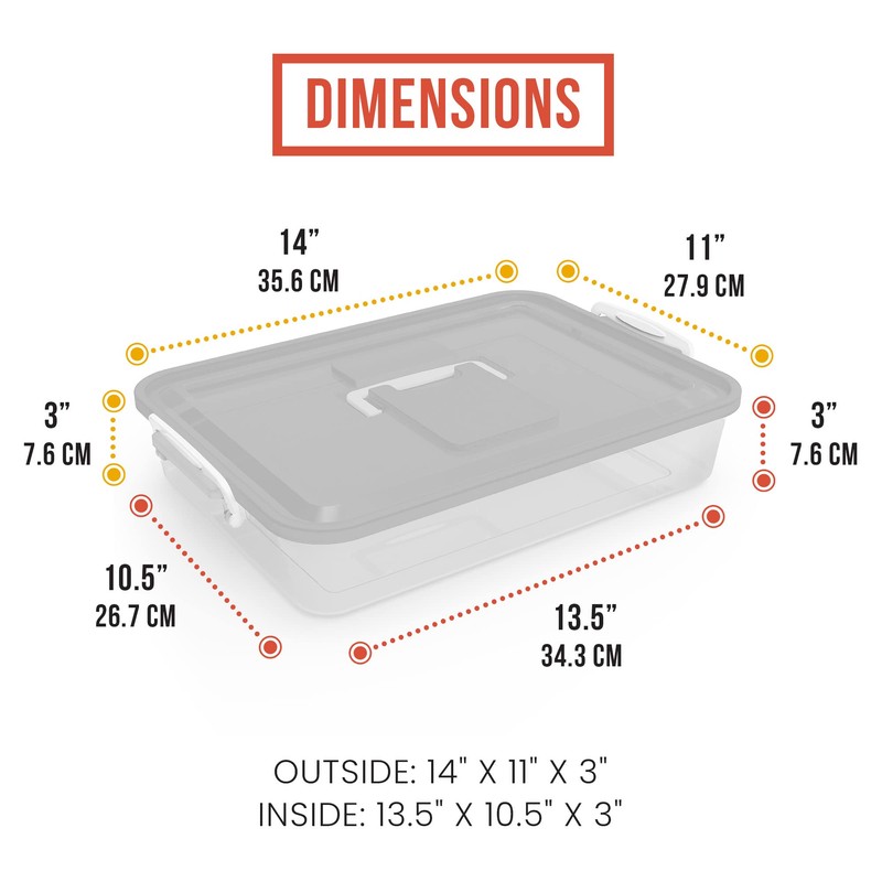 Chef Pomodoro Pizza Dough Proofing Box, 14 x 11-Inch, Pizza