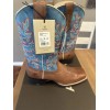 Ariat Round Up Wide Square Toe StretchFit Buff Blonde/Nautica