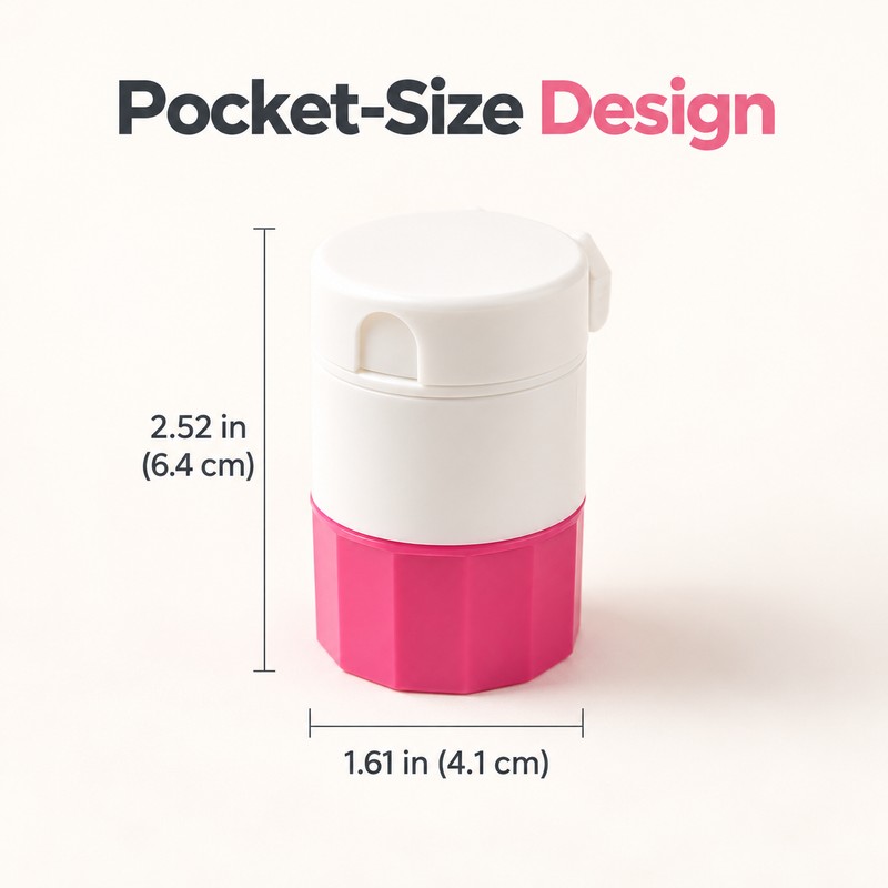Pill Crusher and Cutter with Storage – 4-Layer Portable Pill