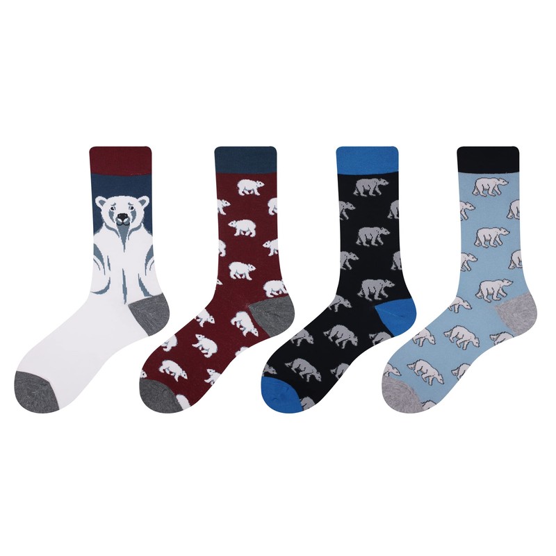 Cansok - Paquete de 2/4 calcetines divertidos para hombre, Osos
