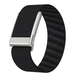 VeveXiao Stretchy Nylon Wristband Compatible with Whoop 5.0/Whoop MG Bands,Soft Stretchy Nylon Sports Loop Replacement Bands for Men Women, with Metal Frame Adjustable Connector (Black, Whoop MG)