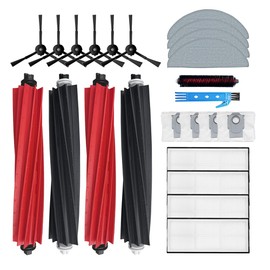 Theresa Hay Accessories for Roborock S8 Pro Ultra Robot Vacuum Cleaner Replacement Parts 22 Packs 2 sets of Main Brushes & 4 Filters & 6 Side Brushes & 4 Mop Cloths & 4 Dust Bags