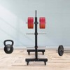 Dumbbell Rack Tree, Heavy Duty Vertical Plate Rack with Wheels,