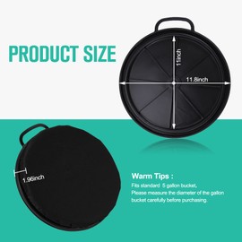 ZAIXIA 5 Gallon Bucket Seat, 360-Degree Swivel Seat Foam Cushion Bucket Seat Lid with Waterproof Cover for Dove Duck Hunting, Fishing, Baseball, Gardening and Camping