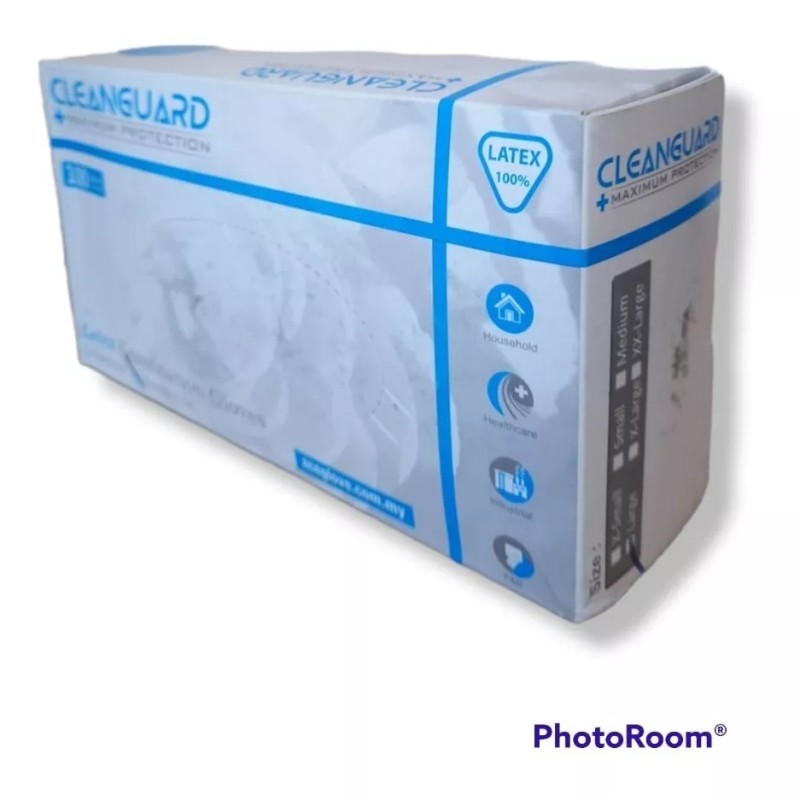 Cleanguard Guante Latex Cleanguard Libre De Polvo Grande 100 C/u