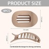 4 Pcs Flat Claw Clip,Curved Design Flat Hair Claw Clips,4