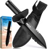 INCLY Metal Detector Shovel, Heavy Duty Double Serrated Edge Digger,