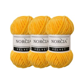 Soft Velvet Yarn Chenille for Crocheting Super Bulky 3x100g (3x74.3 yds) Baby Blanket Yarn for Knitting Amigurumi