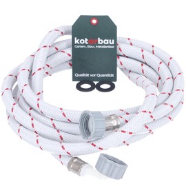 KOTARBAU® Washing Machine Inlet Hose 3 m x Diameter 13 mm Reinforced Hose Dishwasher Hose 3/4 Inch Curved / Straight Dishwasher Replacement Parts Inlet Hose with Seal Water Inlet Hose