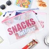 HUGNOW 6PCS Snack Bag for Travel Clear Zipper SnackPouch Waterproof