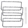 Hoypeyfiy 4Pcs 6 Inch Mini Chainsaw Chain, 043" Gauge 1/4"