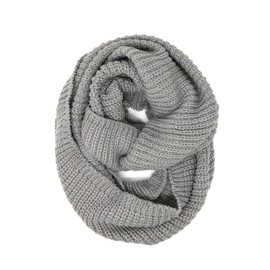 Wrapables Thick Knitted Winter Warm Infinity Scarf - Grey_1